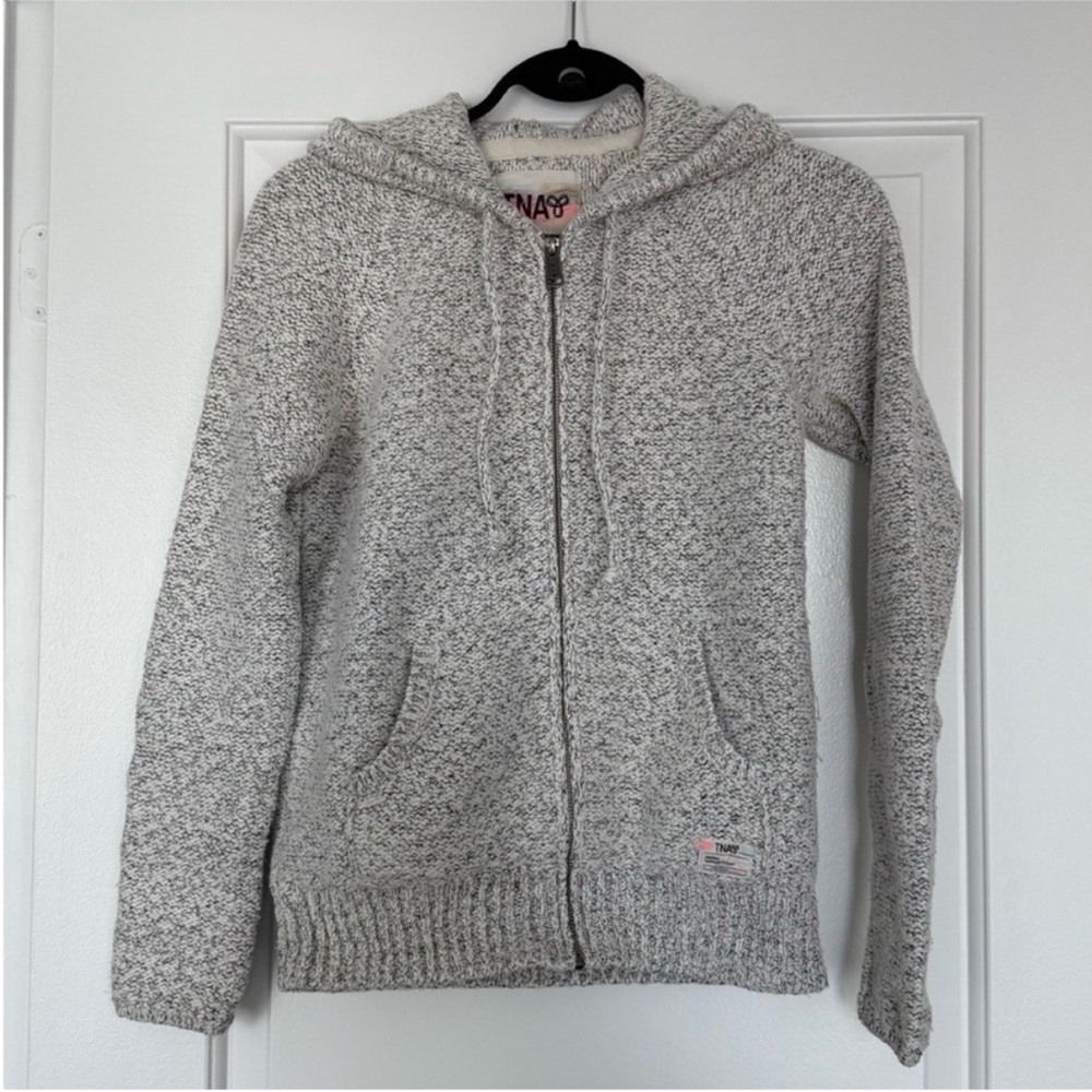 TNA heather grey Zip Sweater